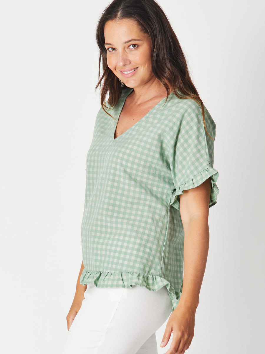 LUNA SKY | Gingham Top