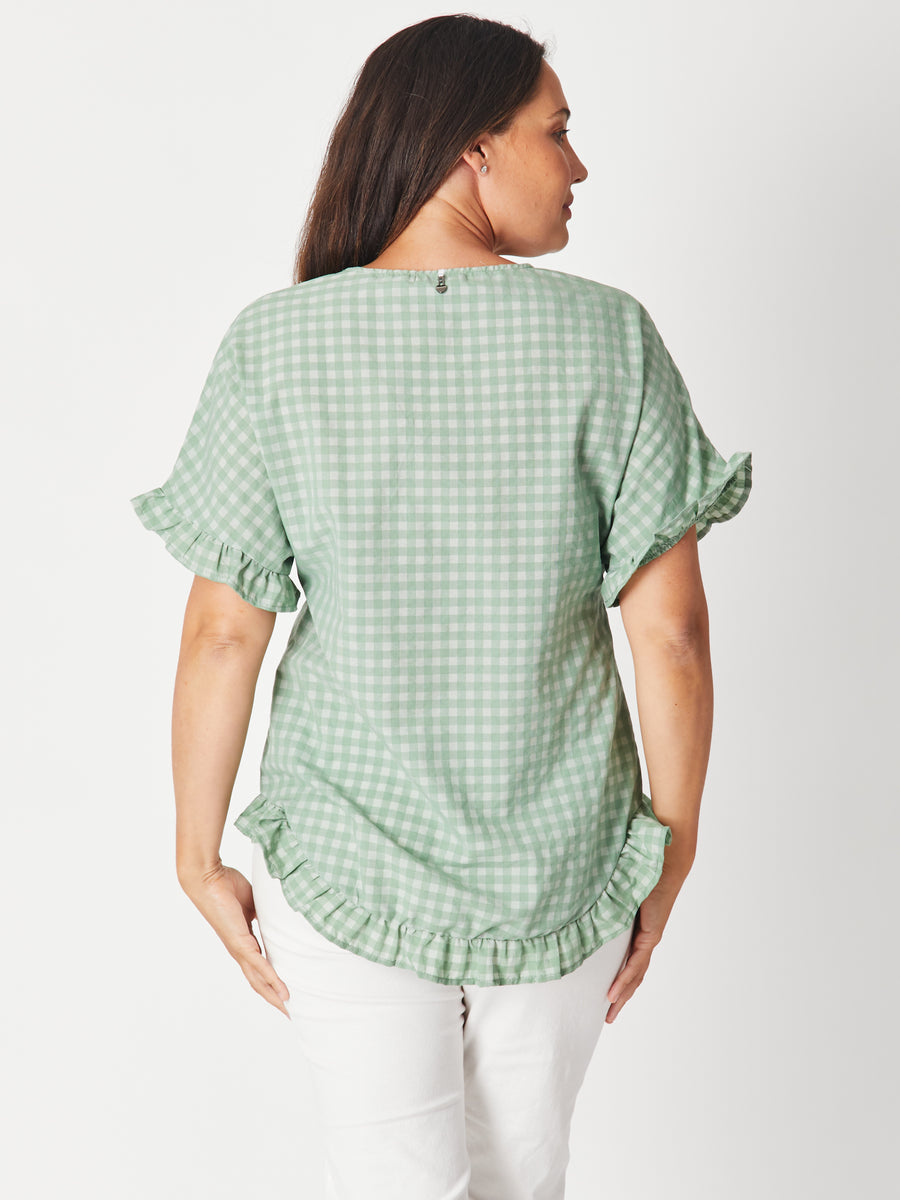 LUNA SKY | Gingham Top