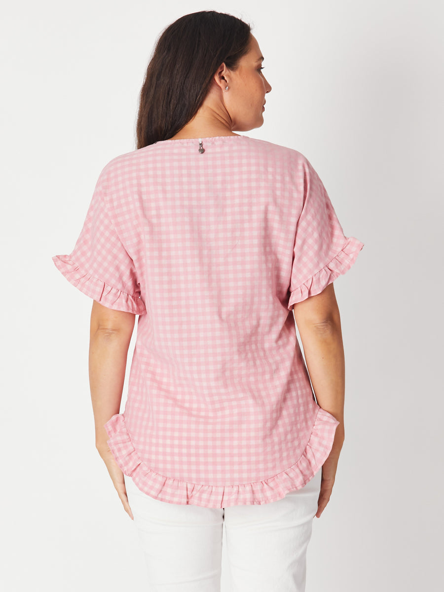 LUNA SKY | Gingham Top