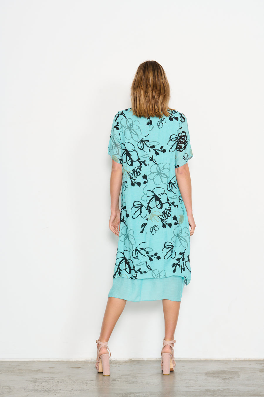 HOLMES & FALLON | 2 layer printed dress