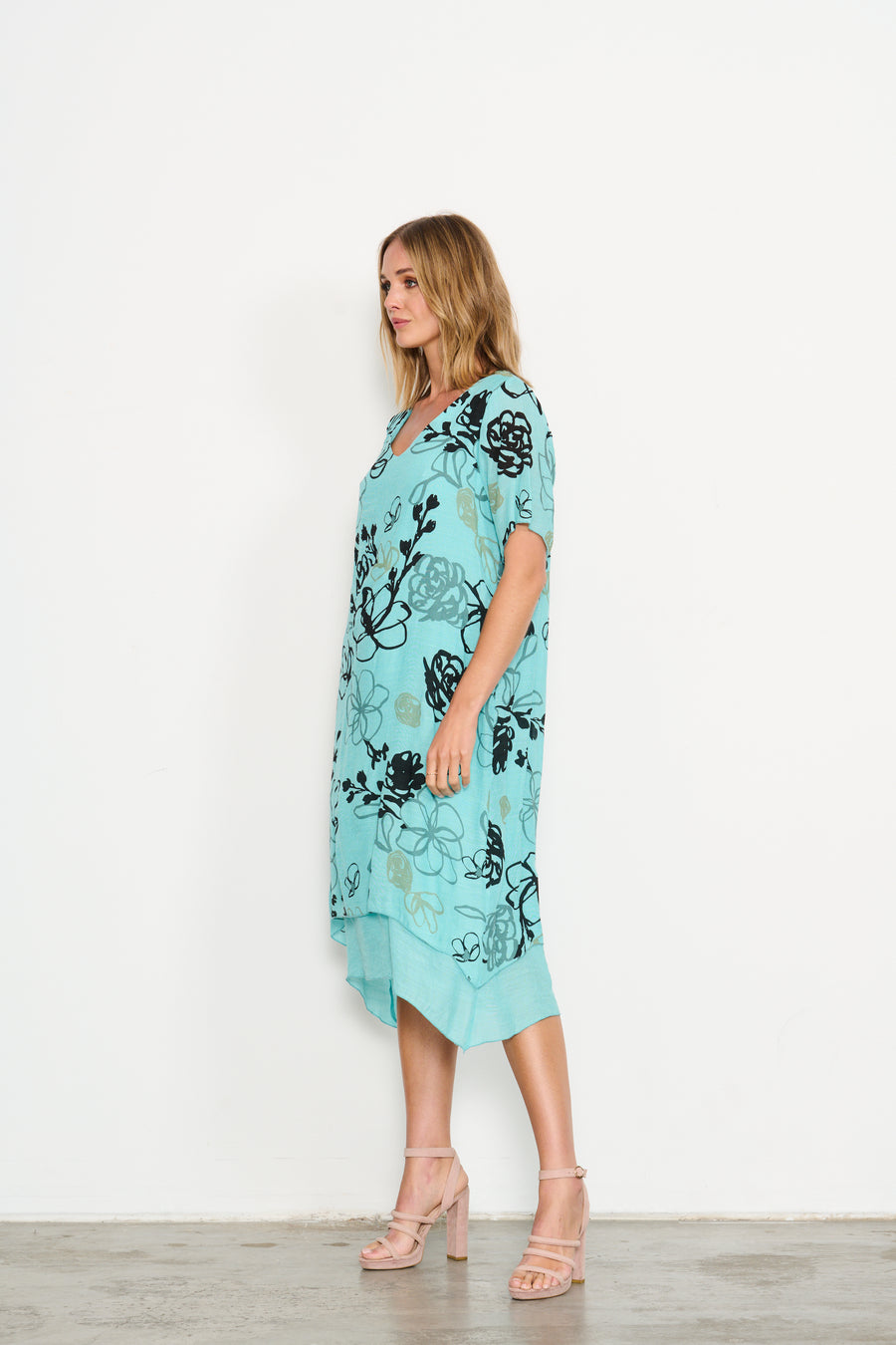 HOLMES & FALLON | 2 layer printed dress