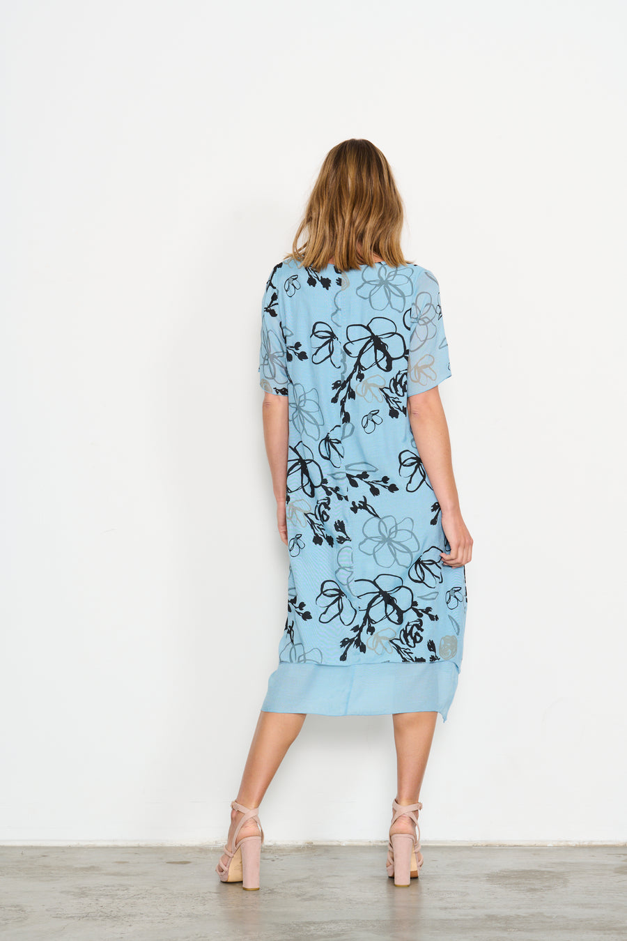 HOLMES & FALLON | 2 layer printed dress