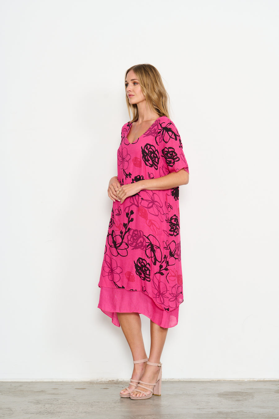 HOLMES & FALLON | 2 layer printed dress