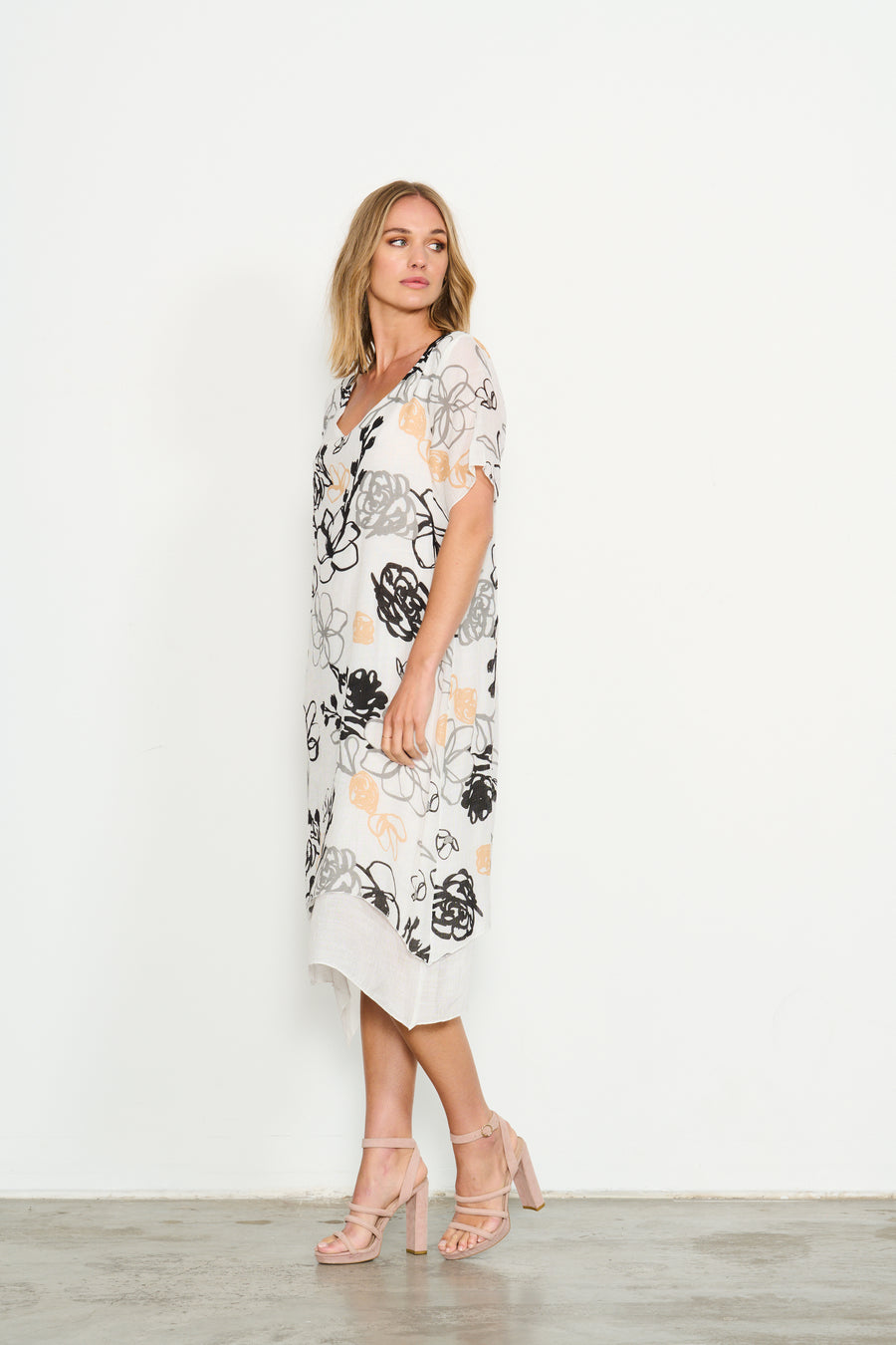 HOLMES & FALLON | 2 layer printed dress