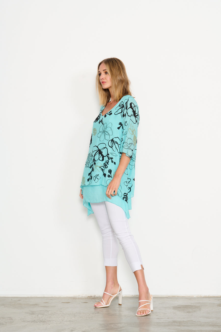 HOLMES & FALLON | 2 layer printed tunic