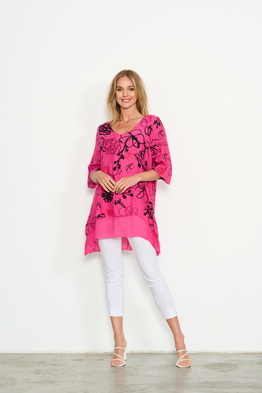 HOLMES & FALLON | 2 layer printed tunic