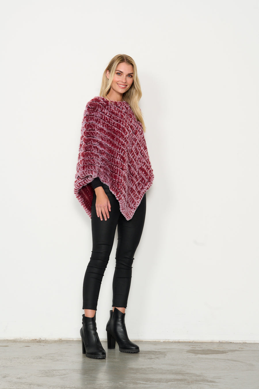 HOLMES & FALLON | Faux Fur Poncho