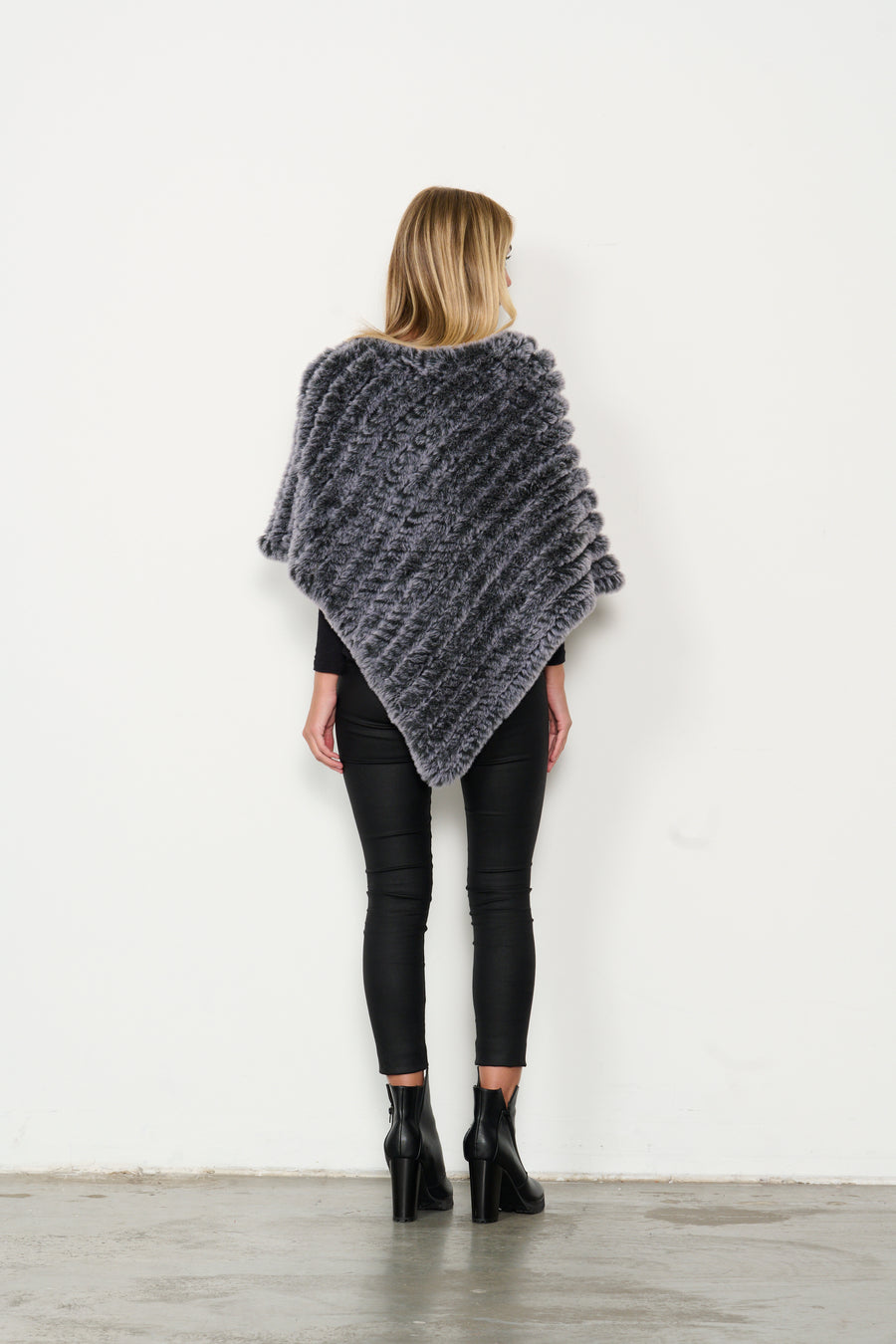 HOLMES & FALLON | Faux Fur Poncho