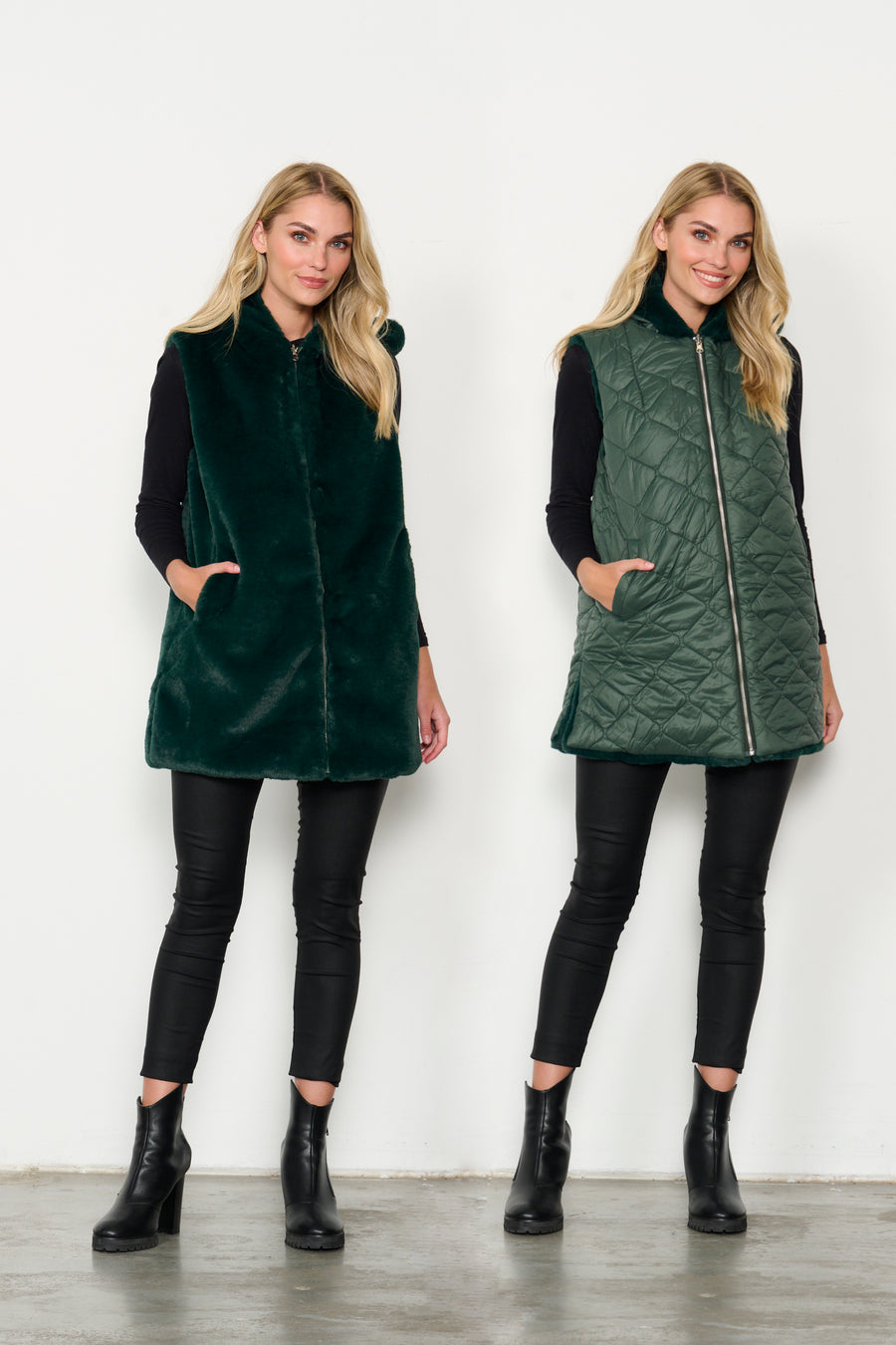 HOLMES & FALLON | Faux Fur Reversible Puffer