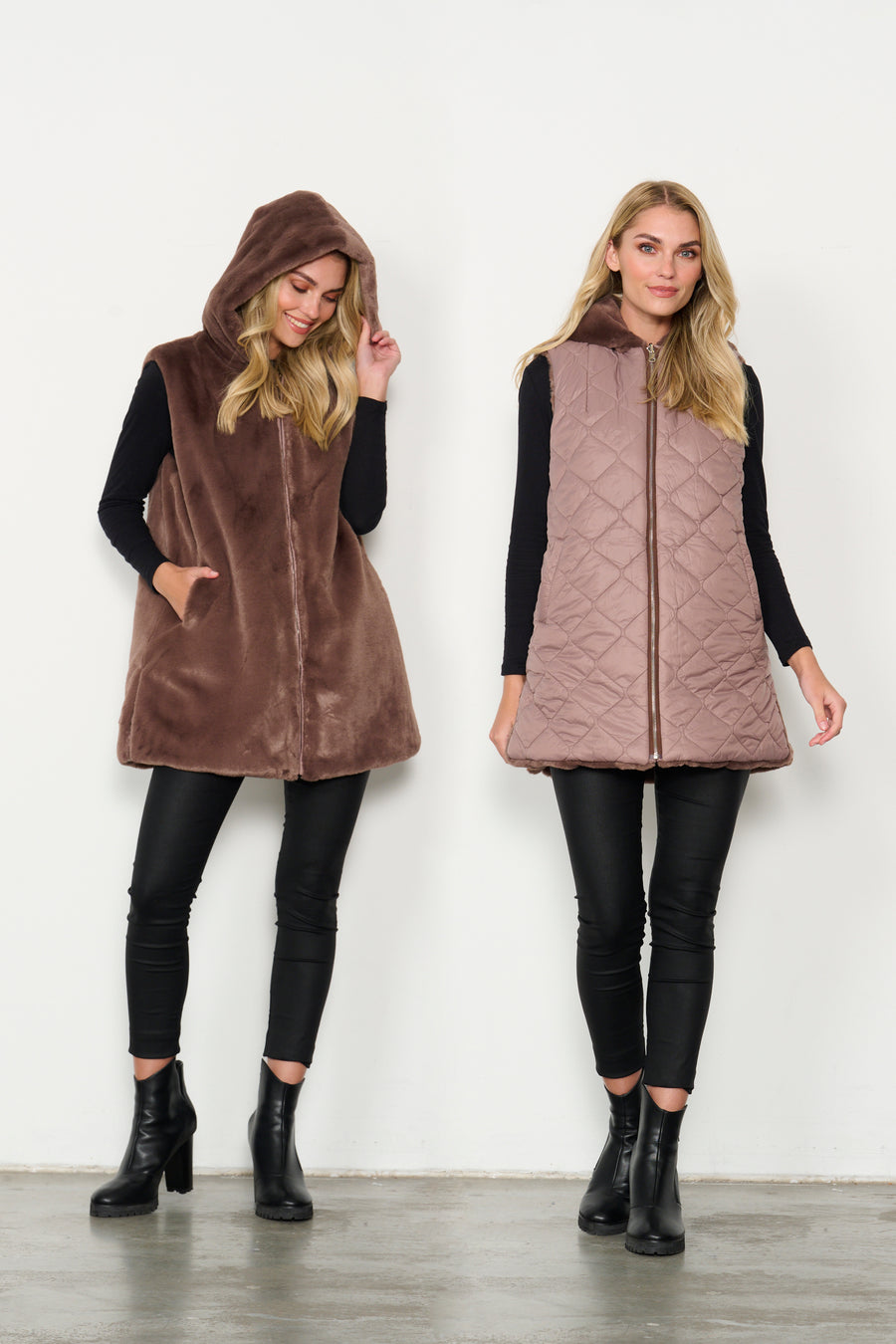 HOLMES & FALLON | Faux Fur Reversible Puffer