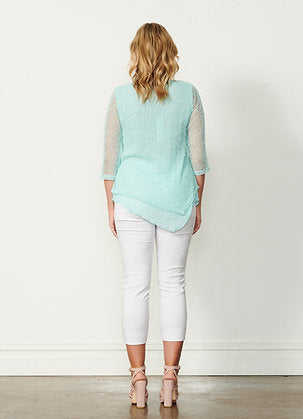 HOLMES & FALLON | Net Overlay Blouse