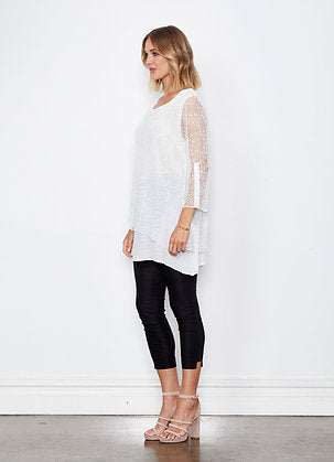 HOLMES & FALLON | Net Overlay Blouse