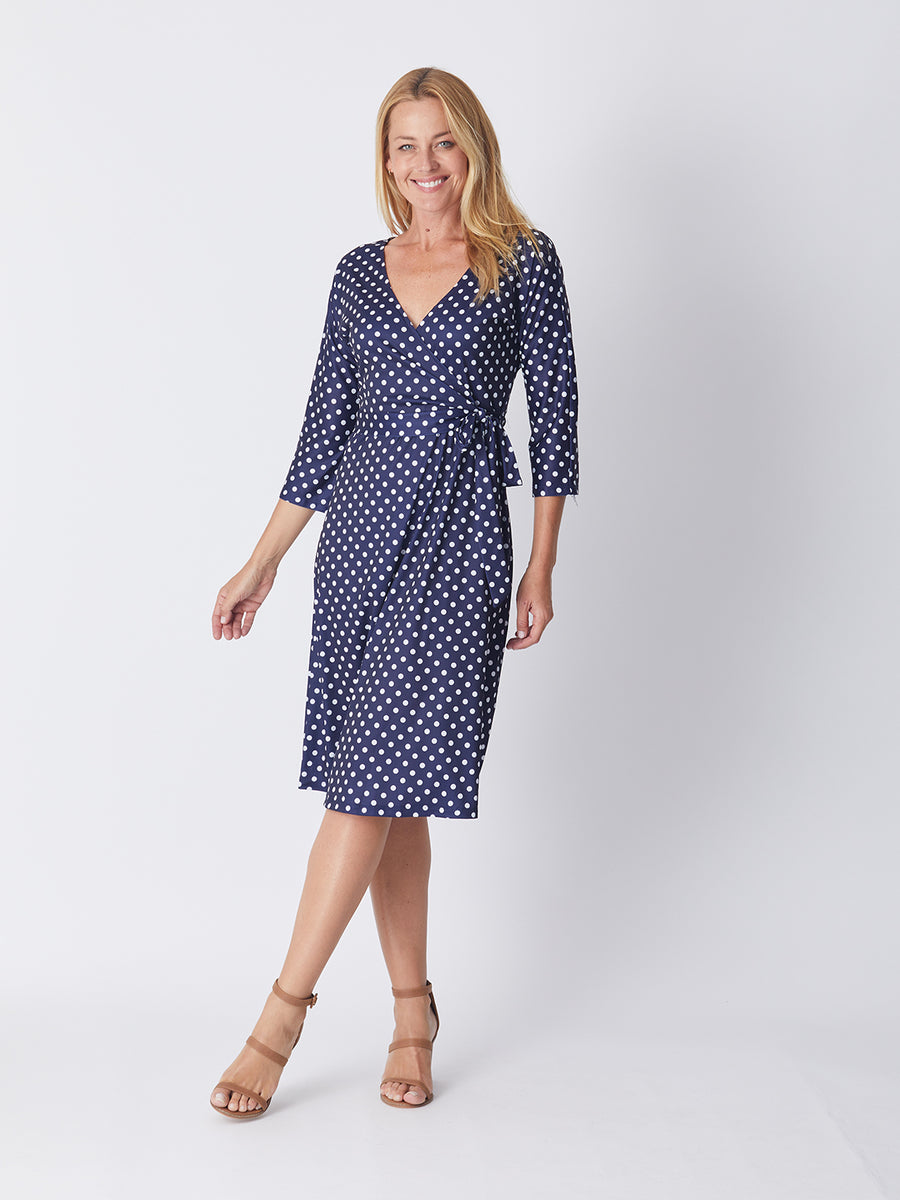 LUNA SKY | Navy Spot Dress