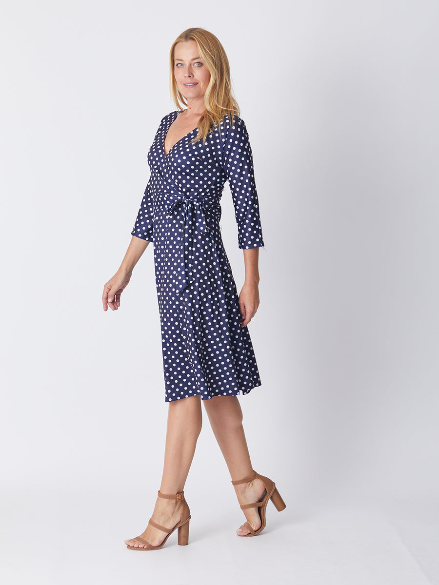 LUNA SKY | Navy Spot Dress