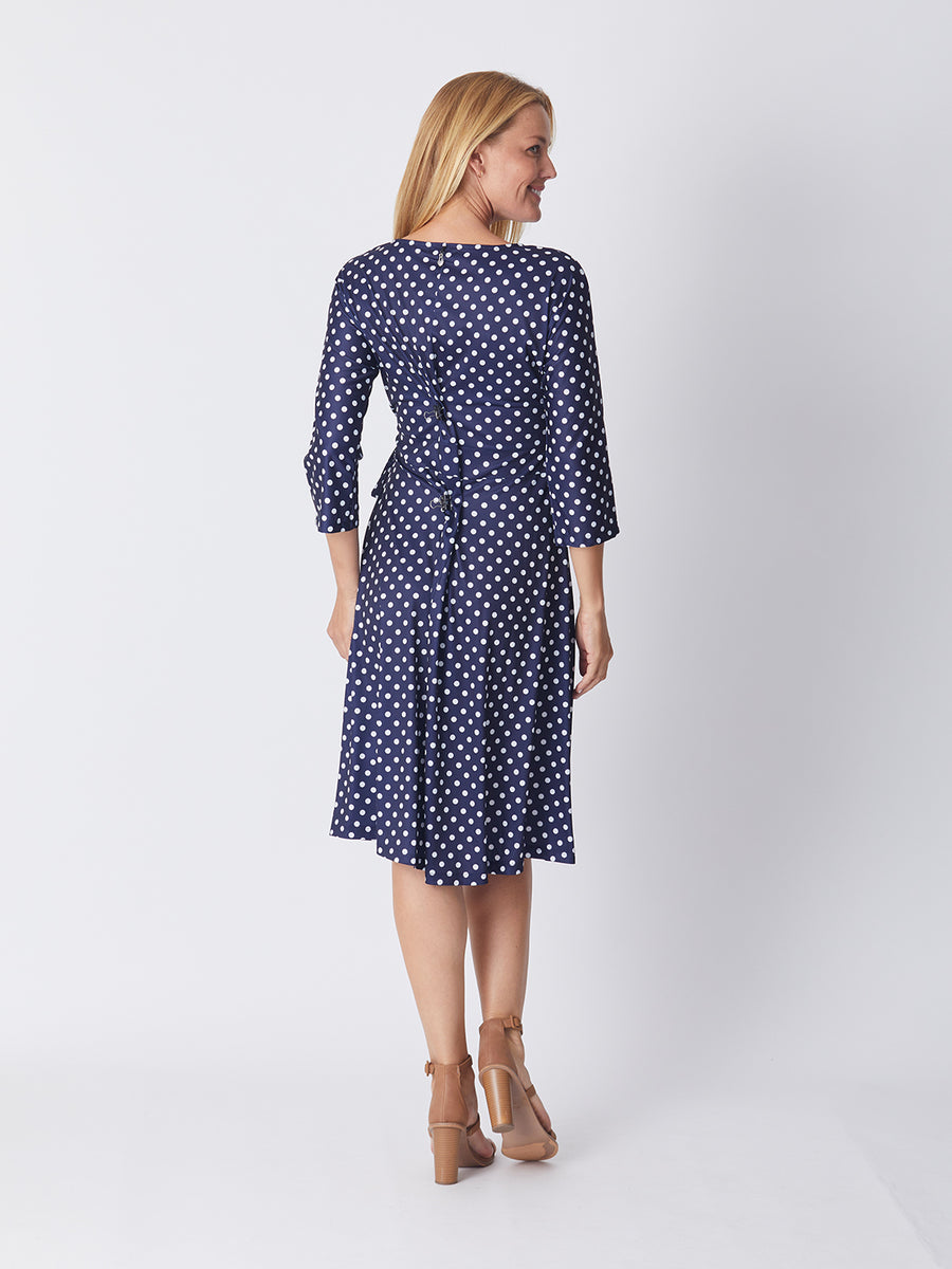 LUNA SKY | Navy Spot Dress