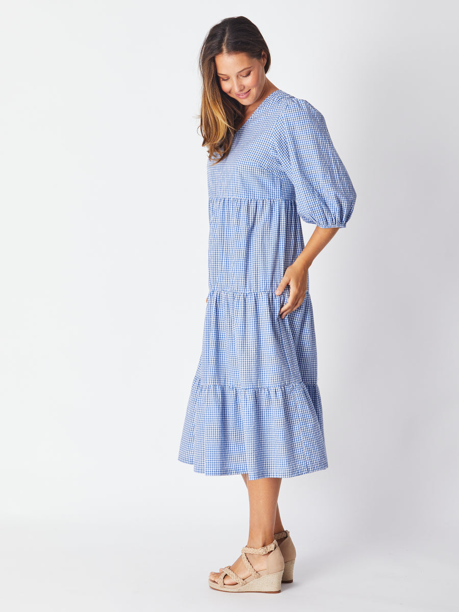 LUNA SKY | Gingham Tier Dress