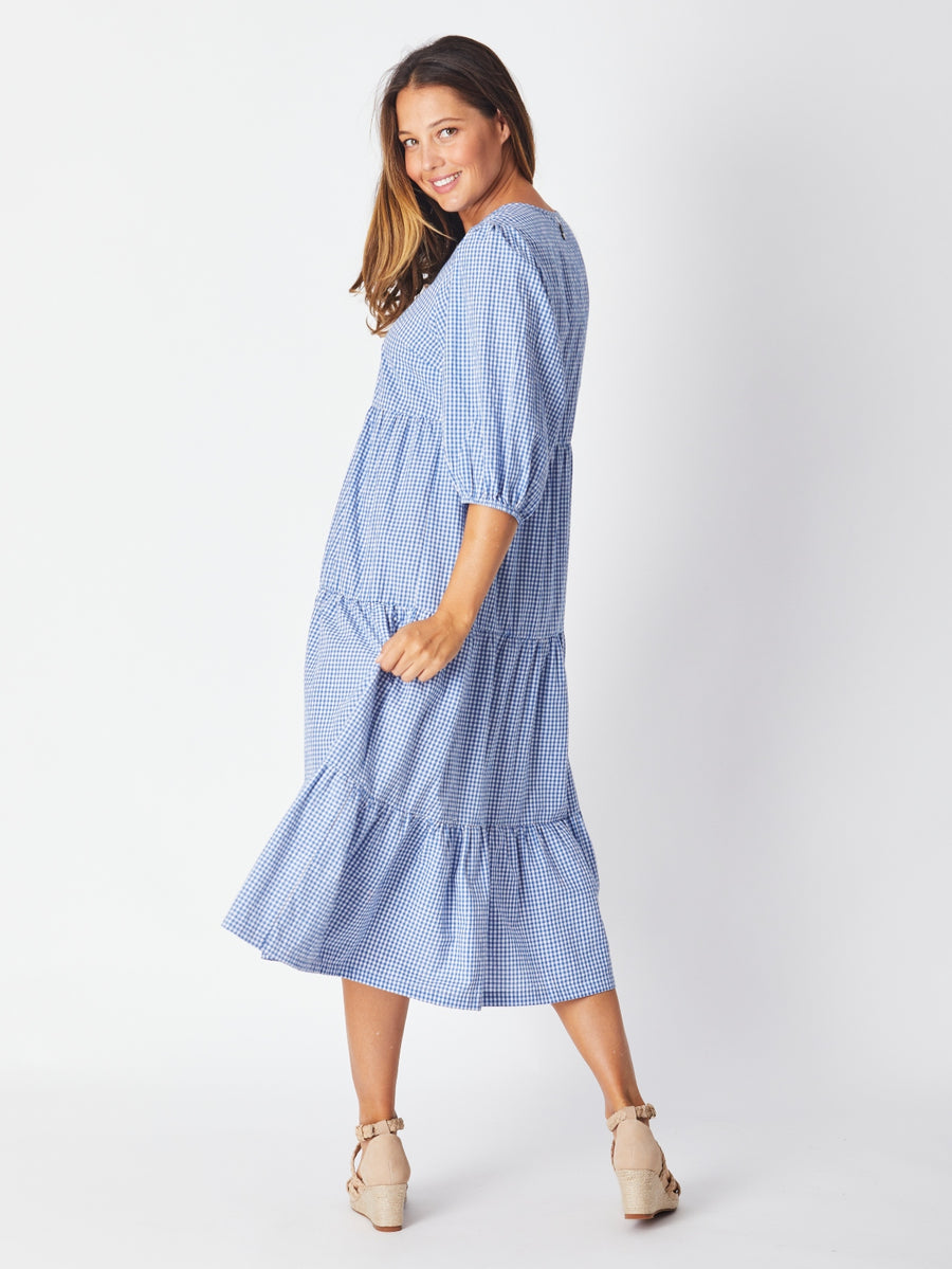 LUNA SKY | Gingham Tier Dress