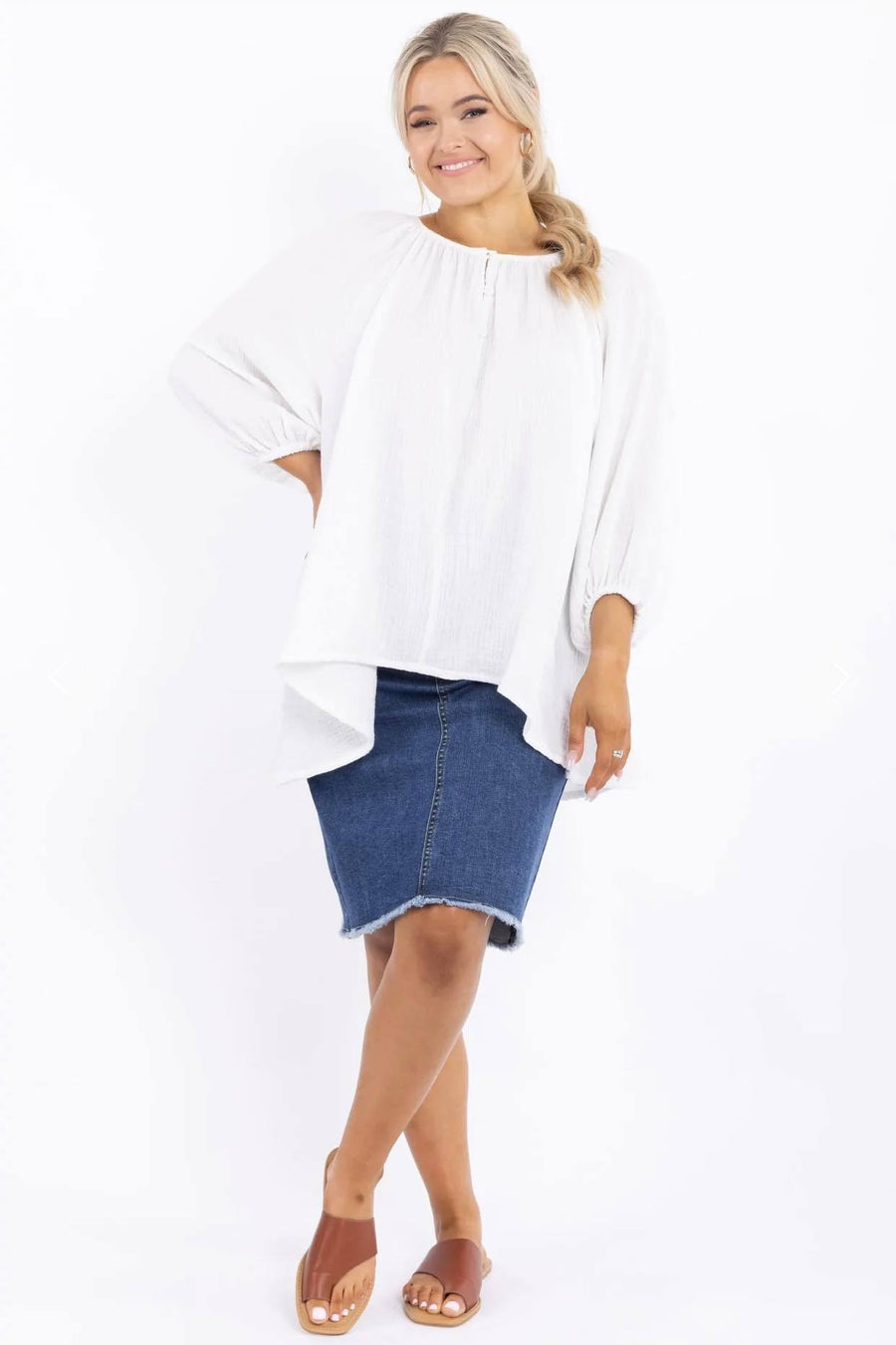 PQ | Frayed Denim Skirt