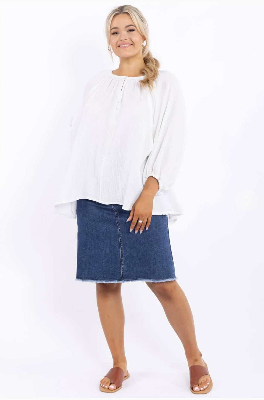 PQ | Frayed Denim Skirt